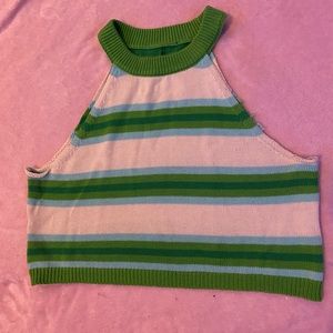 Striped off the shoulder Tank Top